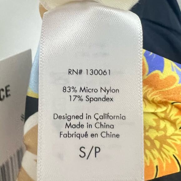 NWT l*space Camellia Underwire Bikini Top Sugar & Space sz S Navy Floral Summer - Picture 9 of 9